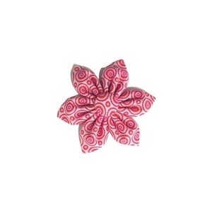 Pink Floral Fabric Hair Clip